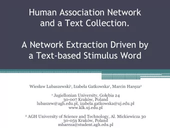 Human Association Network  and a Text Collection.  A Network Extraction Driven by  a Text-based
