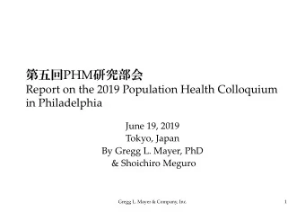 PHM   Report on the 2019 Population Health Colloquium  in Philadelphia  June