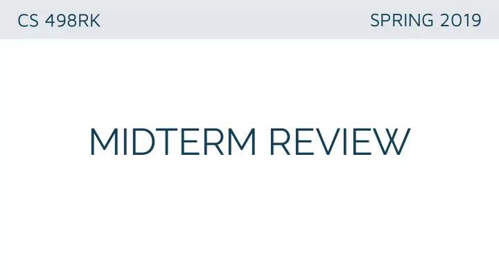 midterm review next wednesday 3 27 in class midterm