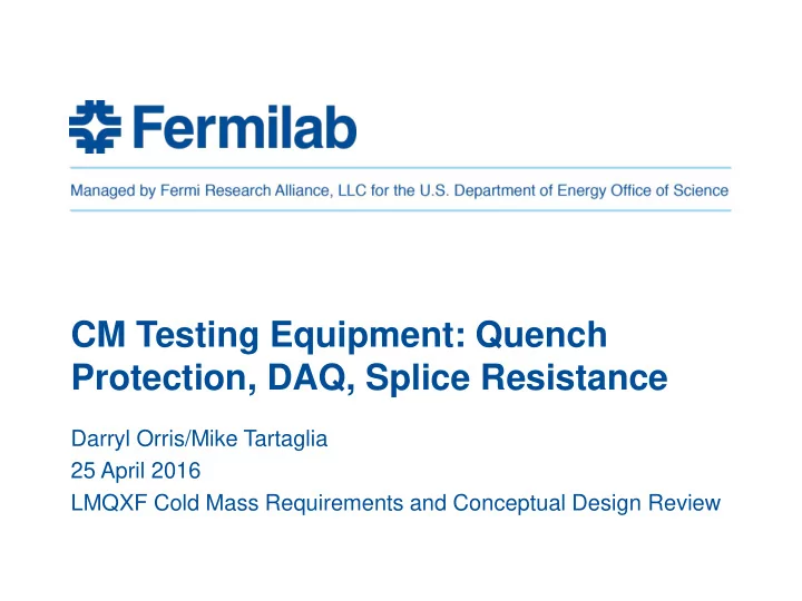 protection daq splice resistance