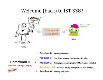 Welcome (back) to IST 338 !  Wow  I see the  resemblance  Average of  these two?