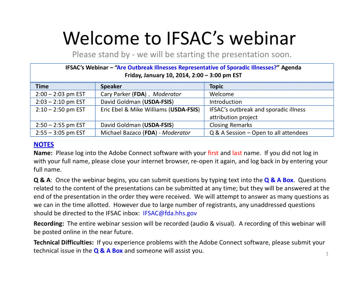 welcome to ifsac s webinar