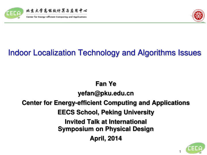 indoor localization technology and algorithms issues