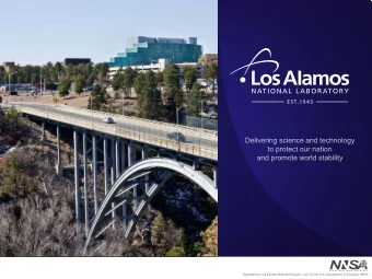 Operated by Los Alamos National Security, LLC for the U.S. Department of Energy's NNSA  Los Alamos