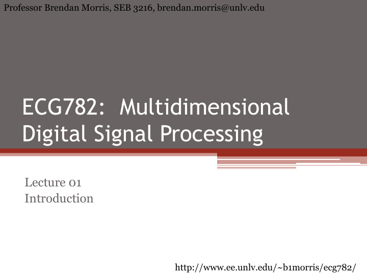 ecg782 multidimensional