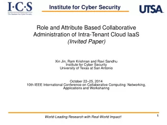 Role and Attribute Based Collaborative  Administration of Intra-Tenant Cloud IaaS  (Invited Paper)