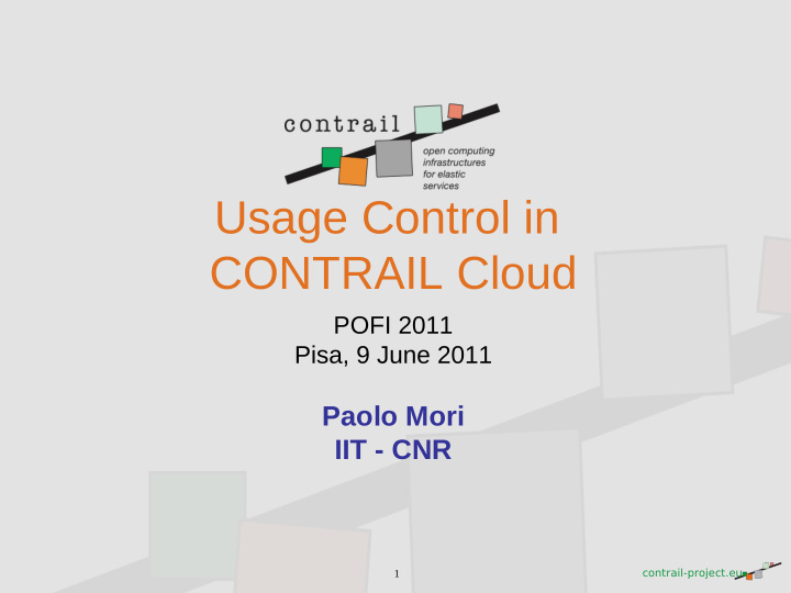 usage control in contrail cloud