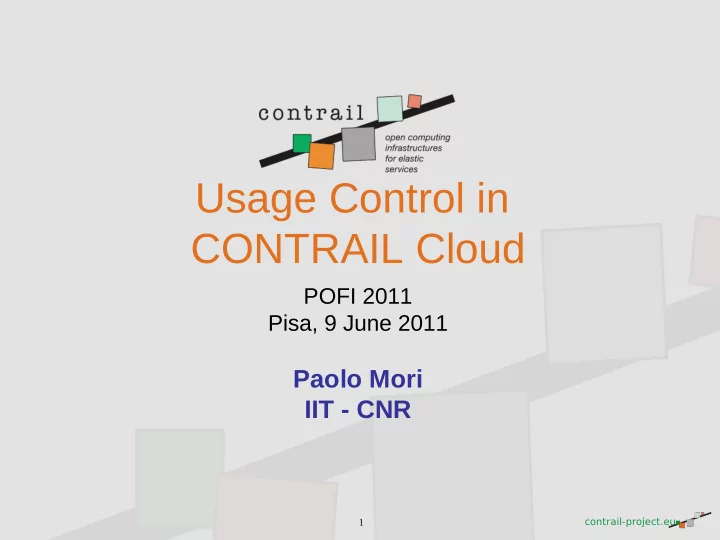 usage control in contrail cloud