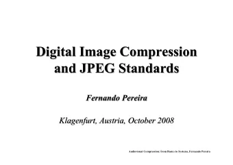Digital Image Compression  Digital Image Compression  Digital Image Compression  and JPEG Standards