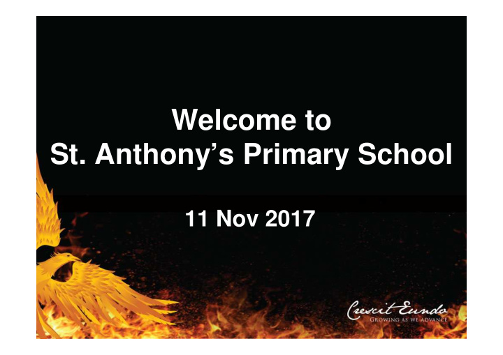 welcome to st anthony s primary school
