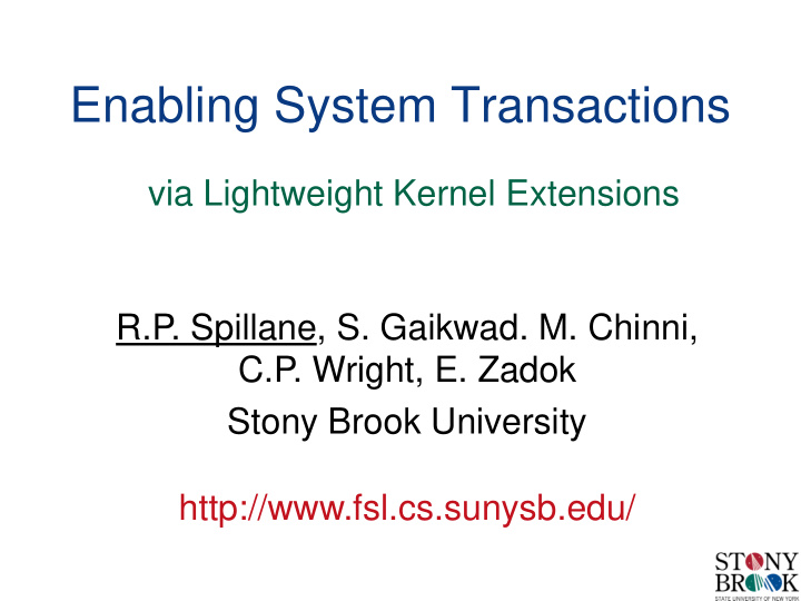 enabling system transactions