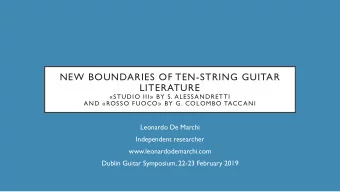 NEW BOUNDARIES OF TEN-STRING GUITAR  LITERATURE  STUDIO III BY S. ALESSANDRETTI  AND ROSSO