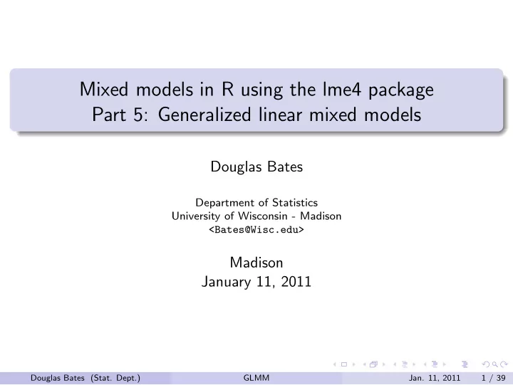 mixed models in r using the lme4 package part 5