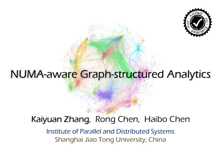 numa aware graph structured analytics