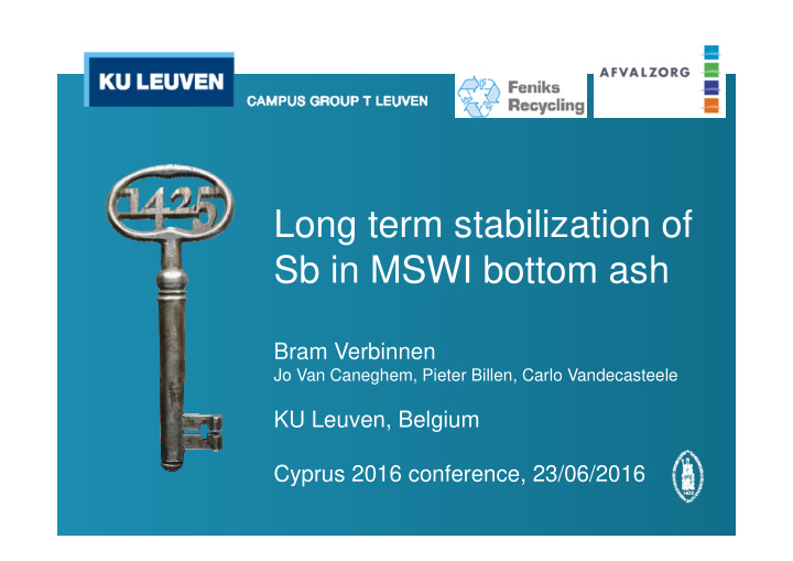 long term stabilization of sb in mswi bottom ash