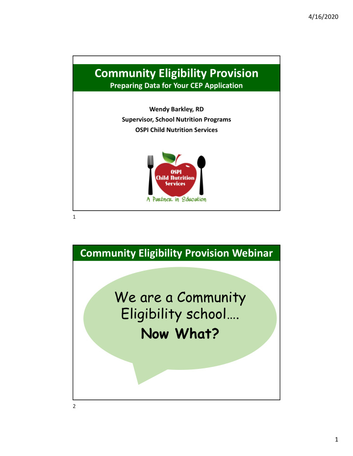 we are a community eligibility school now what