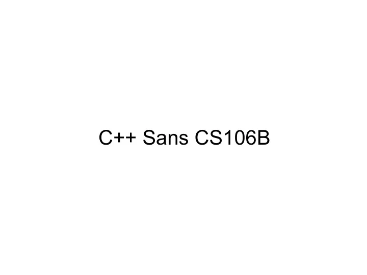 c sans cs106b