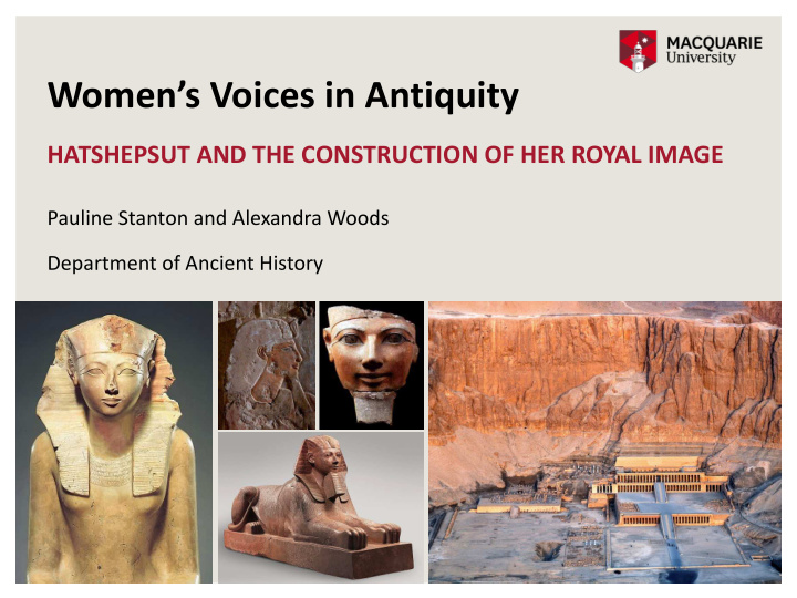 women s voices in antiquity