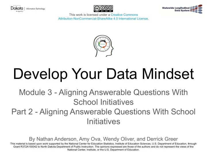 develop your data mindset