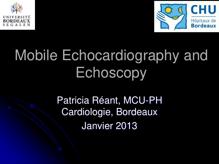 mobile echocardiography and