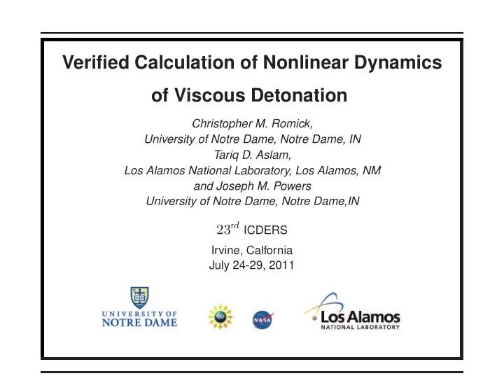 verified calculation of nonlinear dynamics of viscous