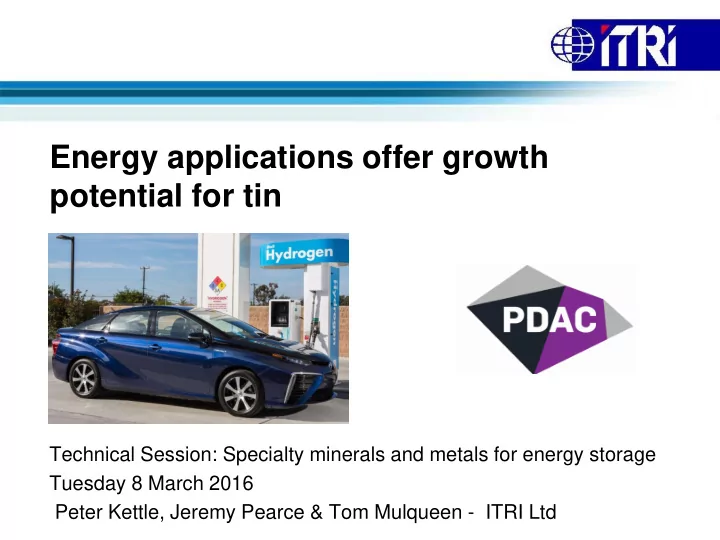 energy applications offer growth