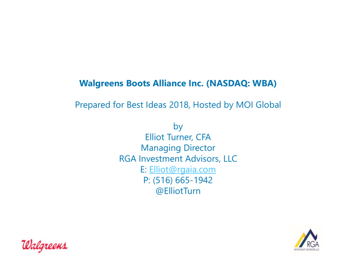 walgreens boots alliance inc nasdaq wba prepared for best