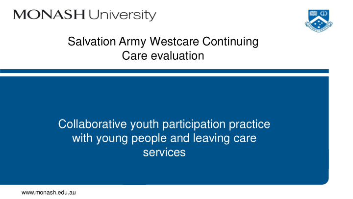salvation army westcare continuing care evaluation