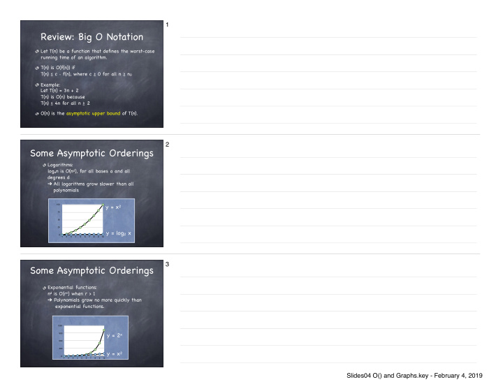 review big o notation