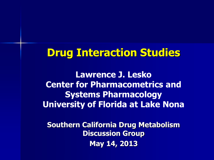 drug interaction studies
