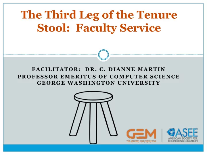 stool faculty service