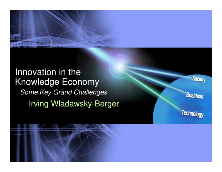 innovation in the knowledge economy