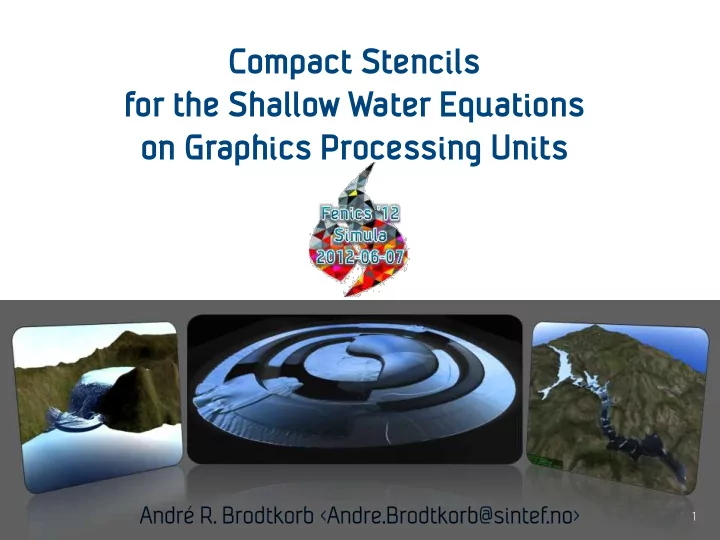for the shallow water equations
