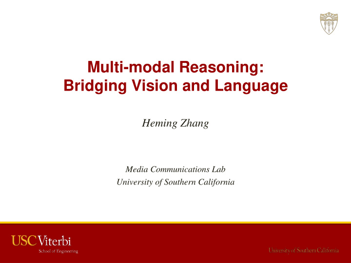 multi modal reasoning bridging vision and language