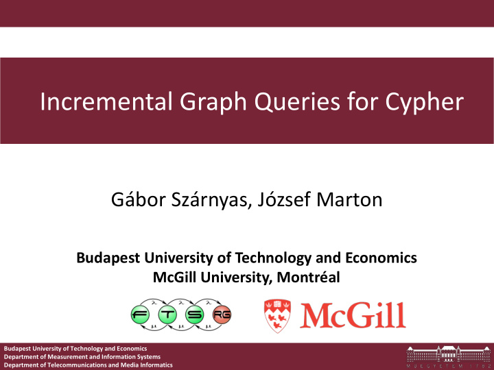 incremental graph queries for cypher