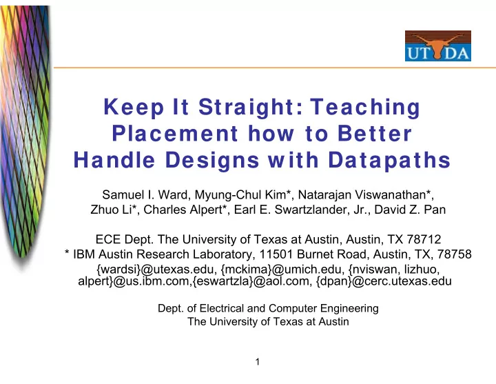 keep it straight teaching placement how to better handle
