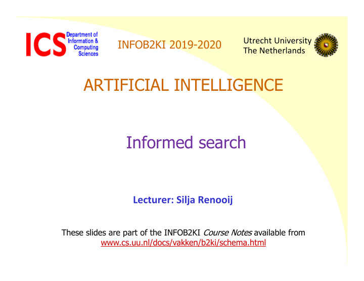 artificial intelligence informed search