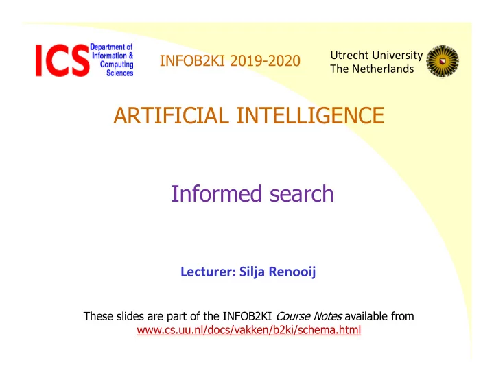 artificial intelligence informed search