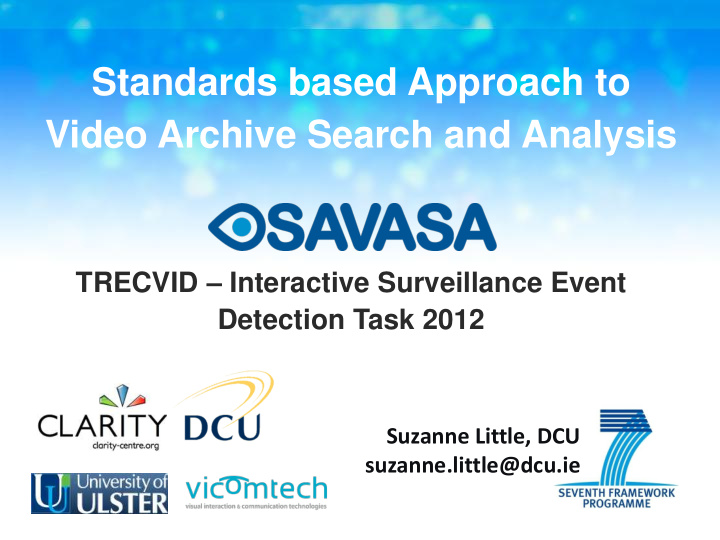 video archive search and analysis