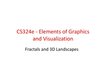 CS324e - Elements of Graphics  and Visualization  Fractals and 3D Landscapes  Fractals  A