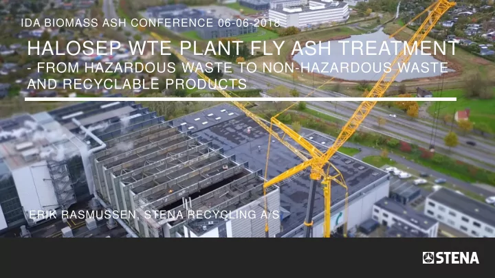halosep wte plant fly ash treatment