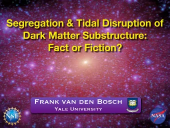 Segregation &amp; Tidal Disruption of  Dark Matter Substructure:  Fact or Fiction?  Frank van den