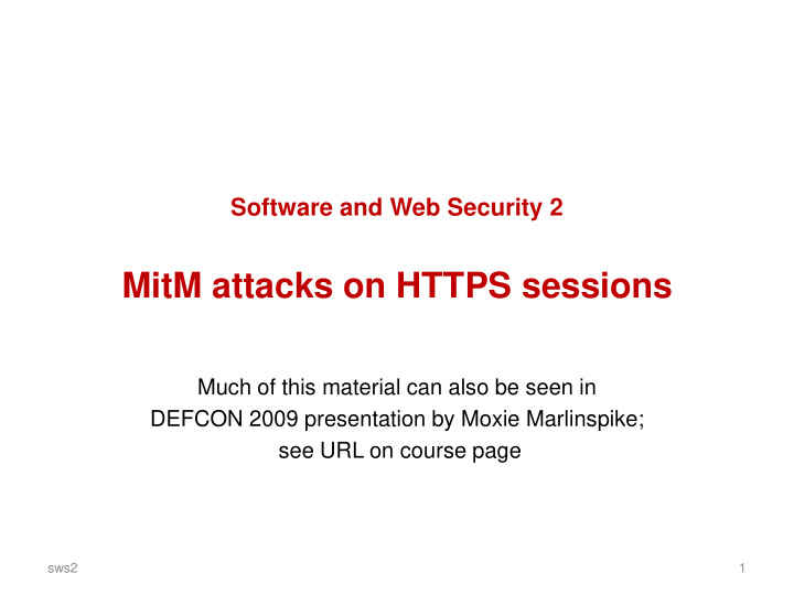 mitm attacks on https sessions