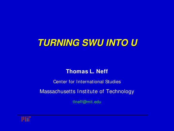 turning swu into u turning swu into u