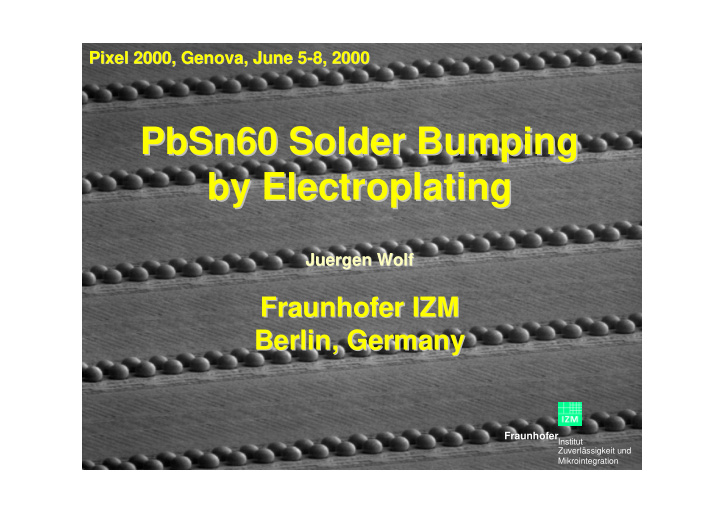 pbsn60 solder bumping pbsn60 solder bumping by