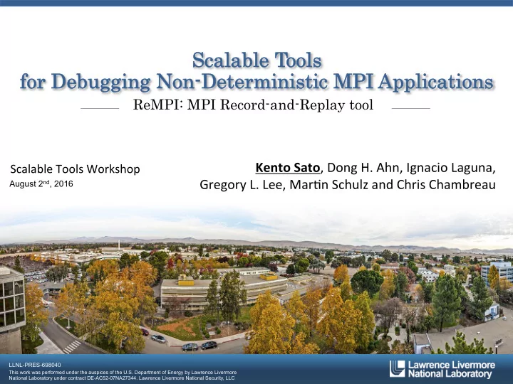 scalable e tool ools for for deb ebugging non on d det