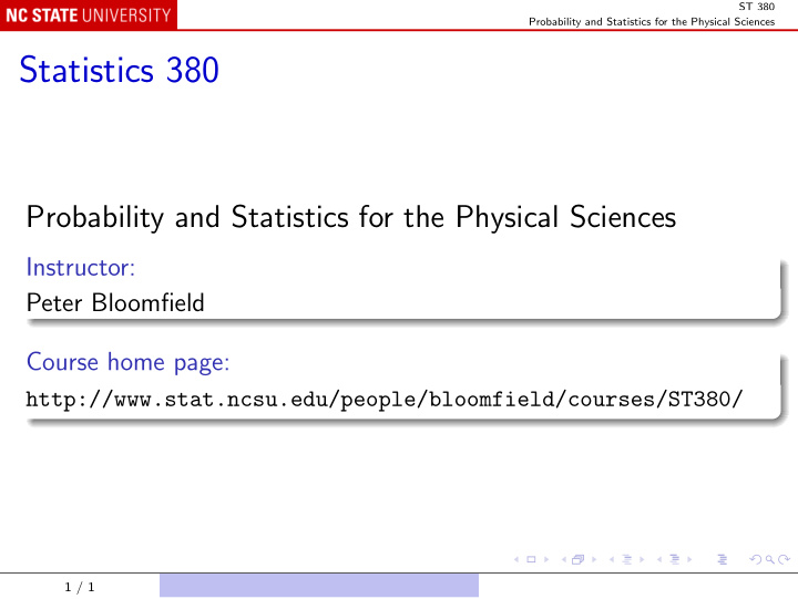 statistics 380