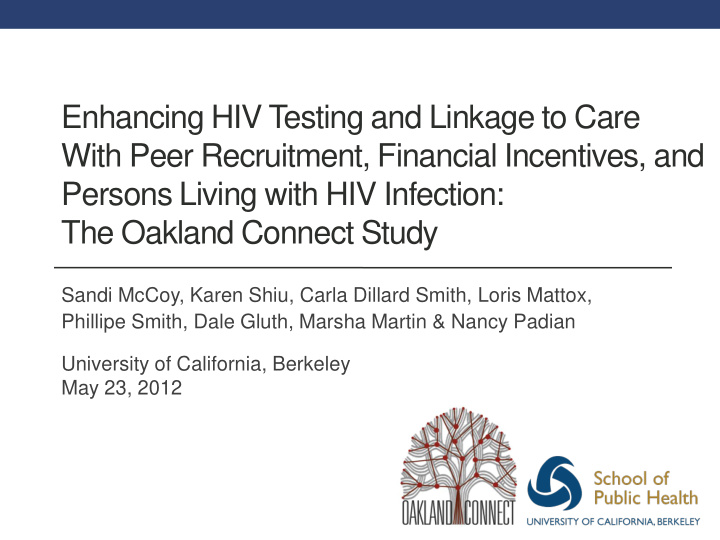 enhancing hiv testing and linkage to care