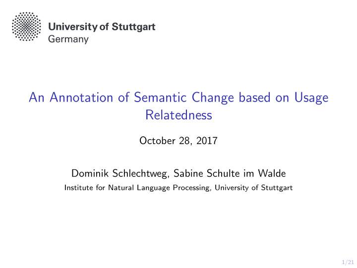 an annotation of semantic change based on usage