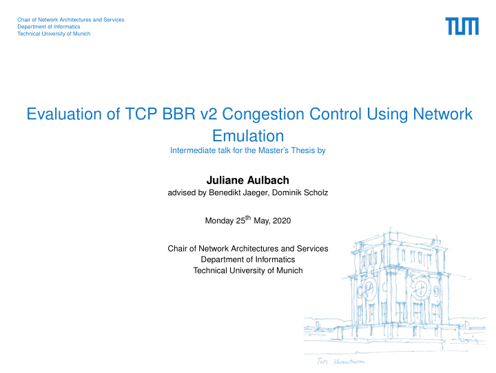 evaluation of tcp bbr v2 congestion control using network